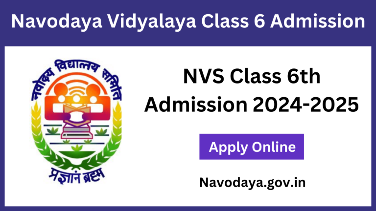 Navodaya Vidyalaya Class 6 Admission For 2024 Apply Online 768x432