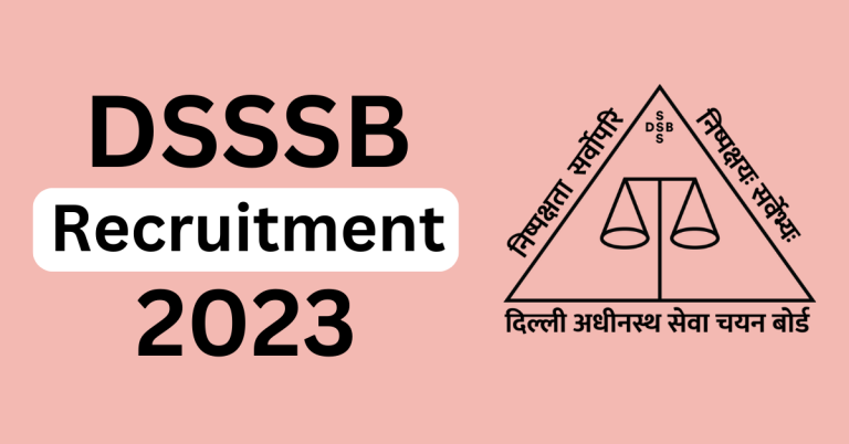 DSSSB Recruitment 2023 Notification 1841 Post TGT PGT Other 768x402