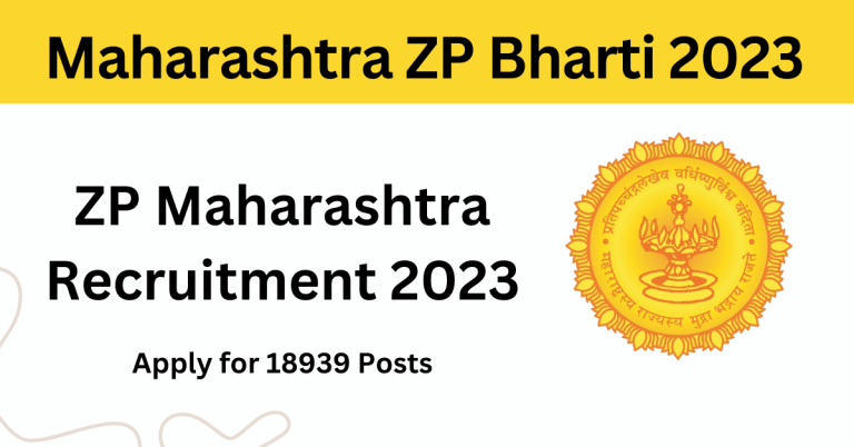 ZP Maharashtra Recruitment 2023 Apply Online Posts 1 768x402