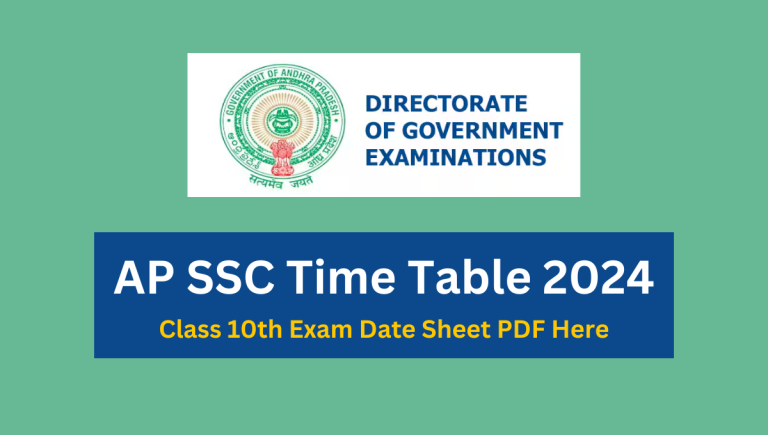 AP SSC Time Table 2024 Class 10th Exam Date Sheet PDF Here 768x435