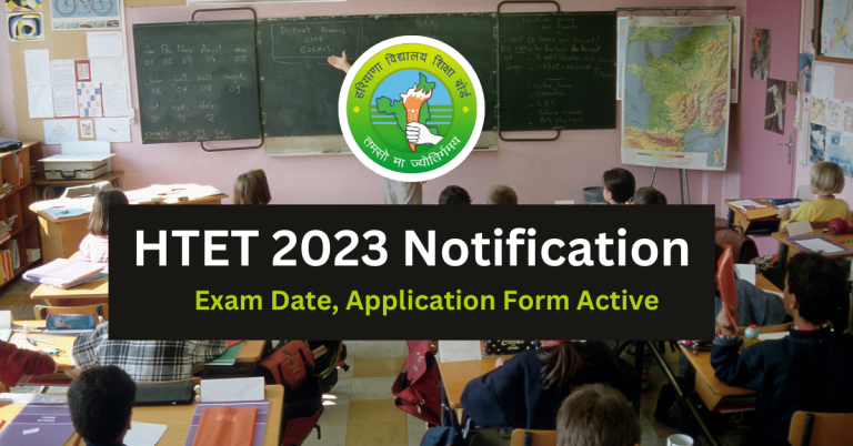 HTET 2023 Notification Out Exam Date Application Form Active 1 768x402