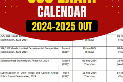 SSC Calendar 2024-2025 PDF Details, Exam Dates