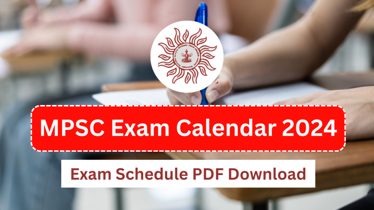 MPSC Exam Calendar 2024 1 768x432