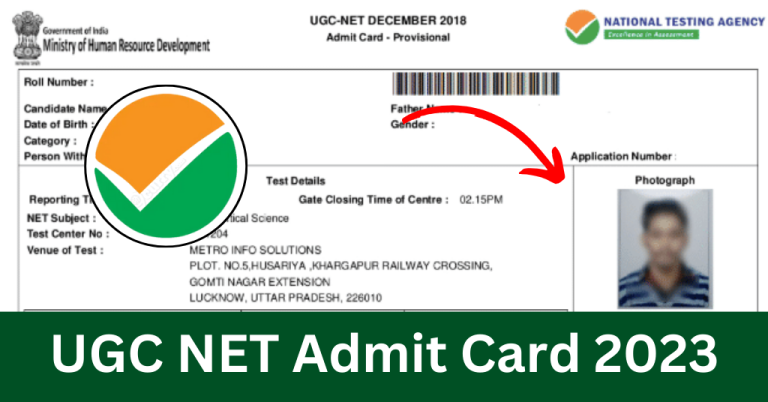 UGC NET Admit Card 2023 768x402