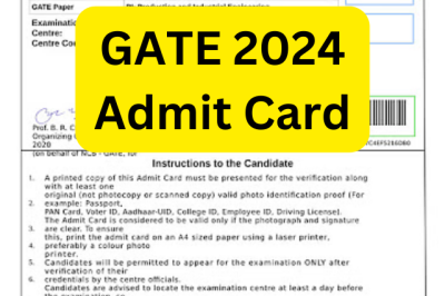 GATE 2024 Admit Card Live: Check Now