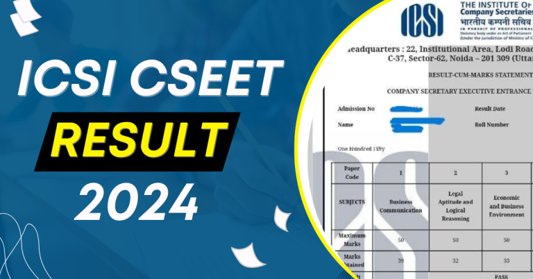ICSI CSEET Result 2024 768x402