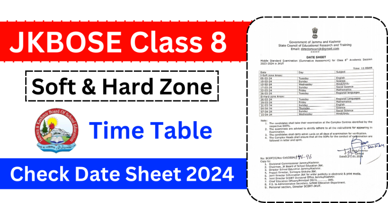 JKBOSE Class 8 Date Sheet 2024 768x402