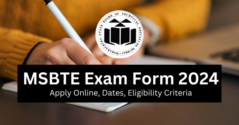 MSBTE Exam Form 2024 768x402