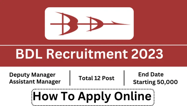 BDL Recruitment 2023 How To Apply For Manager Assistant Post