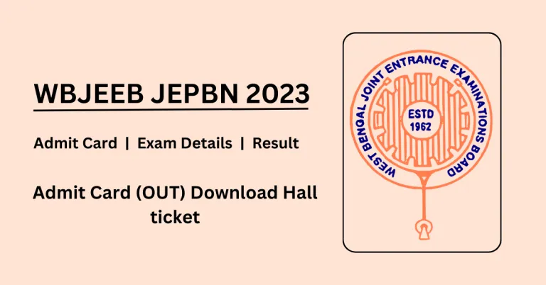 WBJEEB JEPBN 2023 Admit Card OUT Download Hall Ticket 2