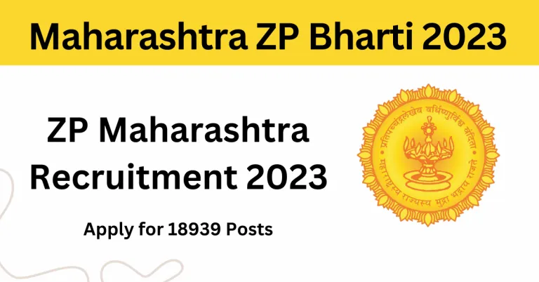 ZP Maharashtra Recruitment 2023 Apply Online Posts 1