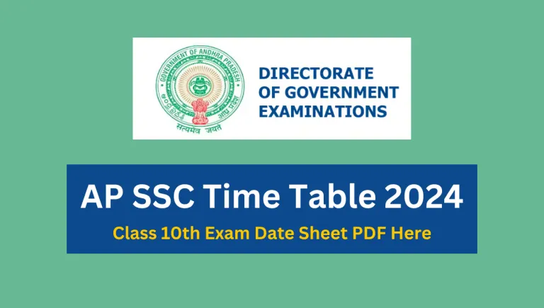 AP SSC Time Table 2024 Class 10th Exam Date Sheet PDF Here