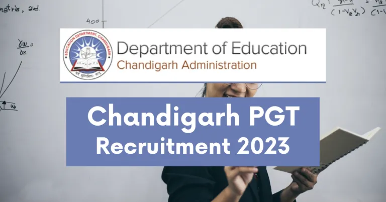 Chandigarh PGT Recruitment 2023 Vacancy Eligibility Apply Online