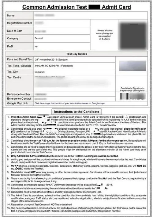CAT 2023 Admit Card OUT (Nov 7)