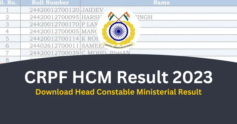 CRPF HCM Result 2023 1