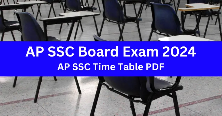 AP SSC Board Exam 2024 Time Table