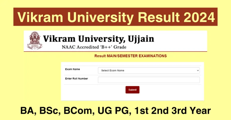 Vikram University Result 2024